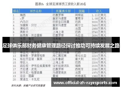 足球俱乐部财务健康管理路径探讨推动可持续发展之路